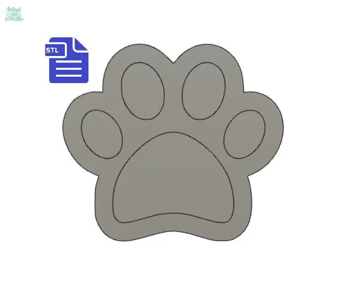 Paw Straw Topper STL File - for 3D printing - FILE ONLY - Instant Digital Download - The Crafts and Glitter Shop