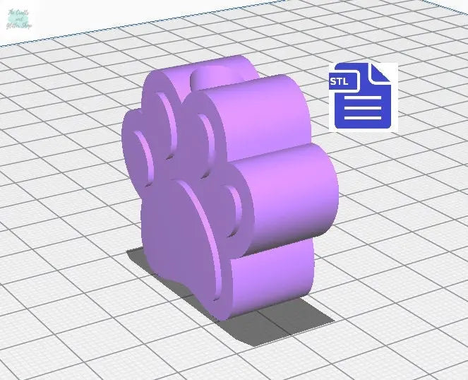 Paw Straw Topper STL File - for 3D printing - FILE ONLY - Instant Digital Download - The Crafts and Glitter Shop