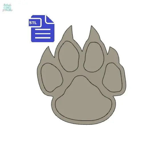 Paw with claws Straw Topper STL File - for 3D printing - FILE ONLY - Instant Digital Download - The Crafts and Glitter Shop