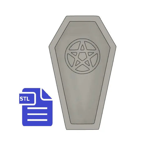 Pentacle Coffin STL File - for 3D printing - FILE ONLY - Coffin Bath Bomb Mold - can be used as a mold to make bath bombs Shower Steamer - The Crafts and Glitter Shop