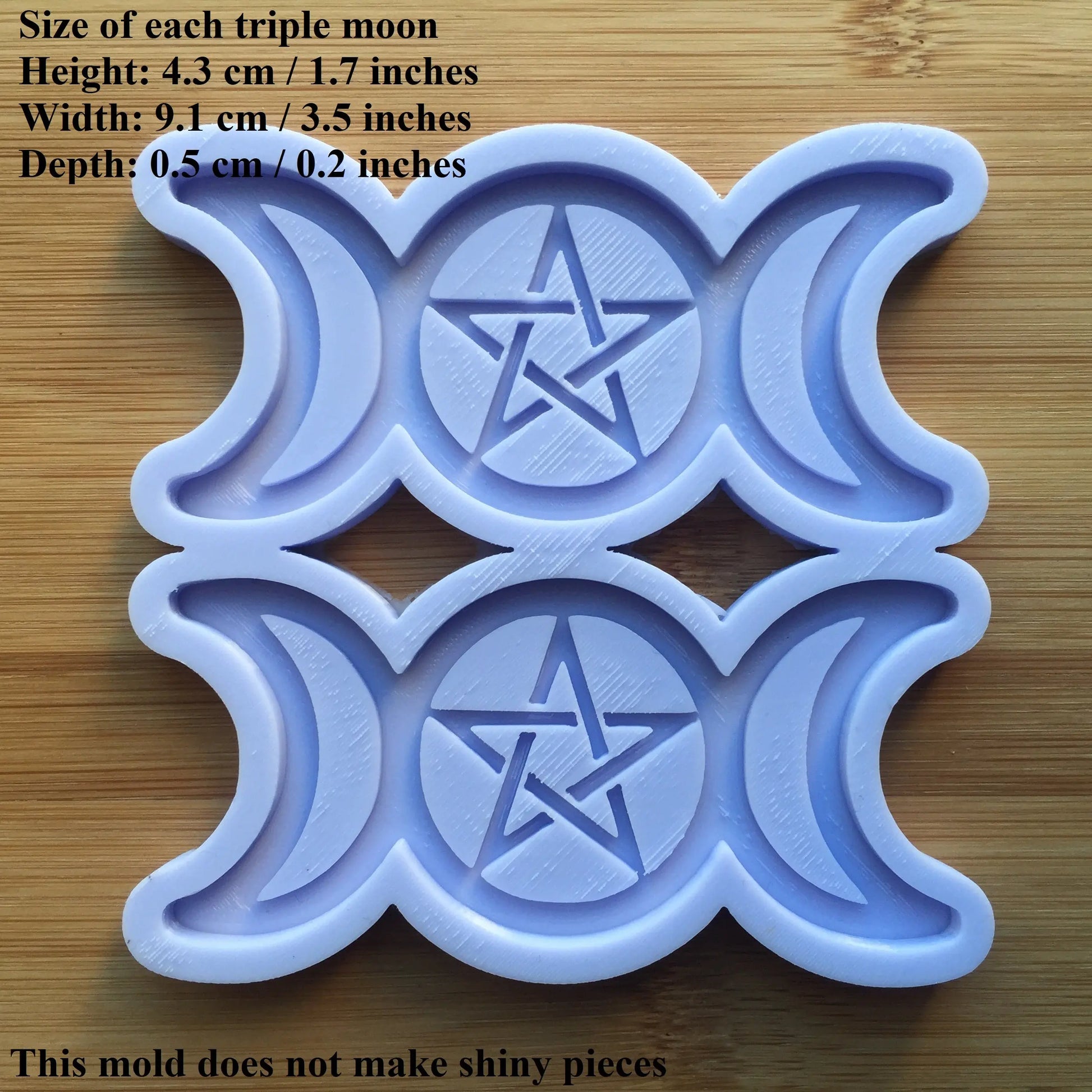 Pentacle Triple Moon Silicone Mold The Crafts and Glitter Shop