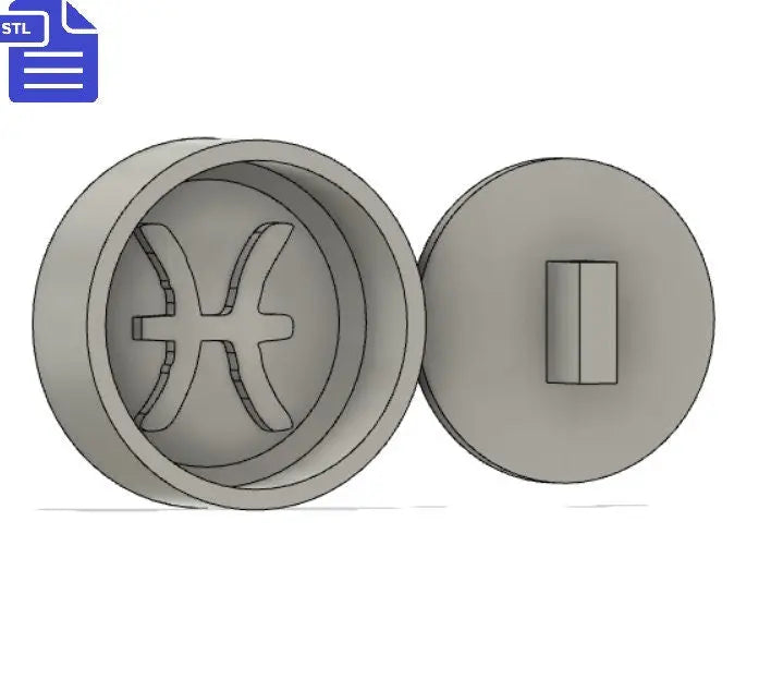 Pisces Bath Bomb Press STL File - for 3D printing - FILE ONLY - Pisces Bath Bomb Mold Shower Steamer