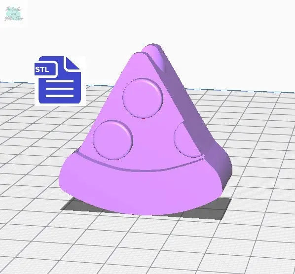 Pizza Slice Straw Topper STL File - for 3D printing - FILE ONLY - Instant Digital Download - The Crafts and Glitter Shop