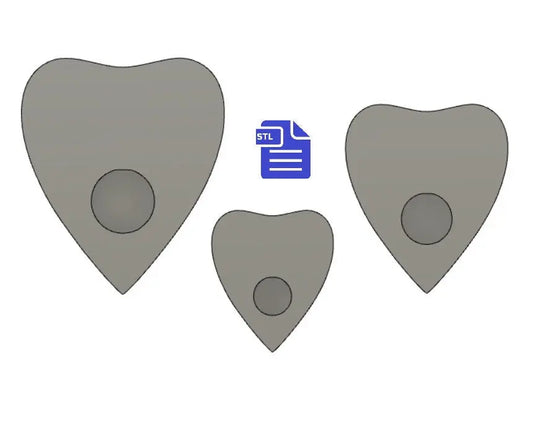 Planchette STL File - for 3D printing - FILE ONLY - The Crafts and Glitter Shop