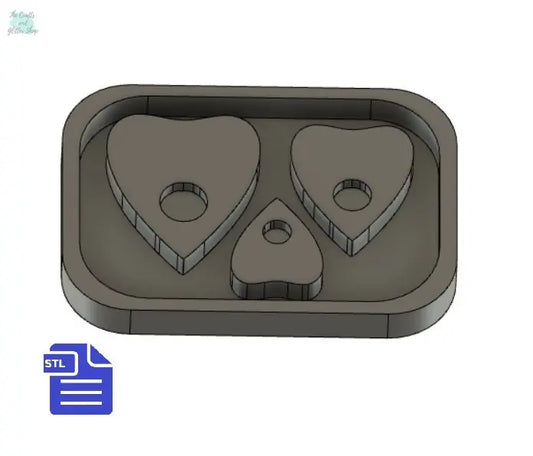 Planchette STL File - for 3D printing - FILE ONLY - with tray to make your own silicone mold - diy freshies mold