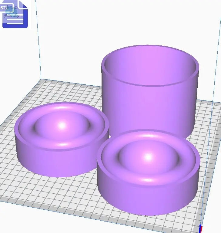 Planet Bath Bomb Mold STL File - for 3D printing - FILE ONLY - Planet Bath Bomb Press Shower Steamer - 3 piece hand press mold