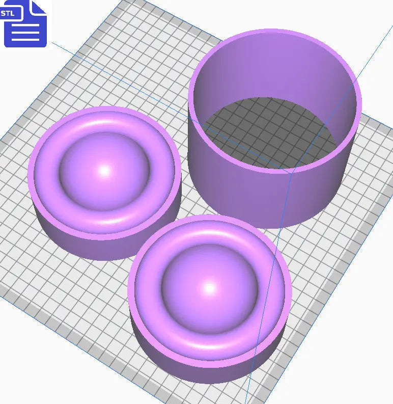 Planet Bath Bomb Mold STL File - for 3D printing - FILE ONLY - Planet Bath Bomb Press Shower Steamer - 3 piece hand press mold