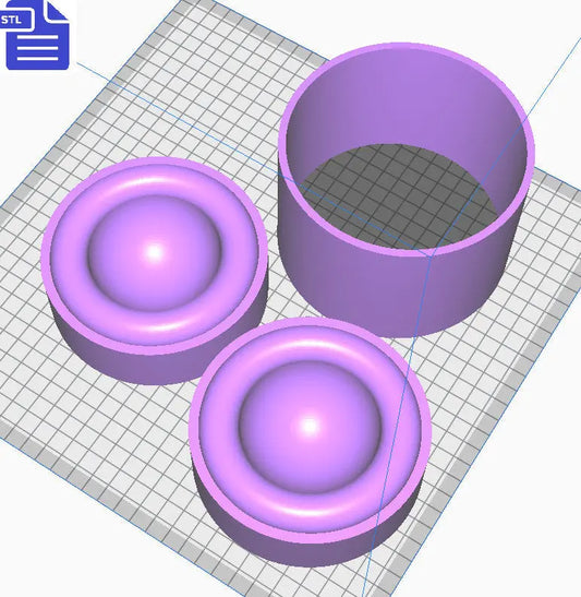 Planet Bath Bomb Mold STL File - for 3D printing - FILE ONLY - Planet Bath Bomb Press Shower Steamer - 3 piece hand press mold