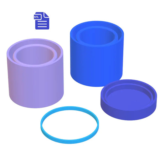 Planter Pot Silicone Mold Housing STL File - for 3D printing - FILE ONLY - with tray to make your own silicone molds - The Crafts and Glitter Shop