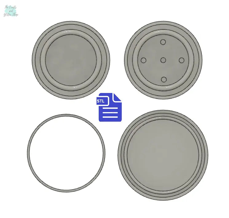 Planter Pot Silicone Mold Housing STL File - for 3D printing - FILE ONLY - with tray to make your own silicone molds - The Crafts and Glitter Shop