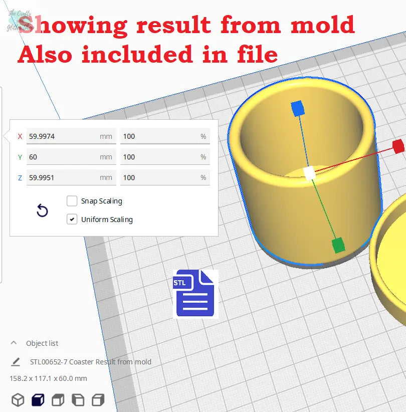 Planter Pot Silicone Mold Housing STL File - for 3D printing - FILE ONLY - with tray to make your own silicone molds - The Crafts and Glitter Shop