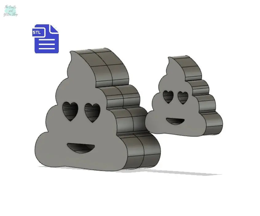 Poop Emoji STL File - for 3D printing - FILE ONLY - The Crafts and Glitter Shop