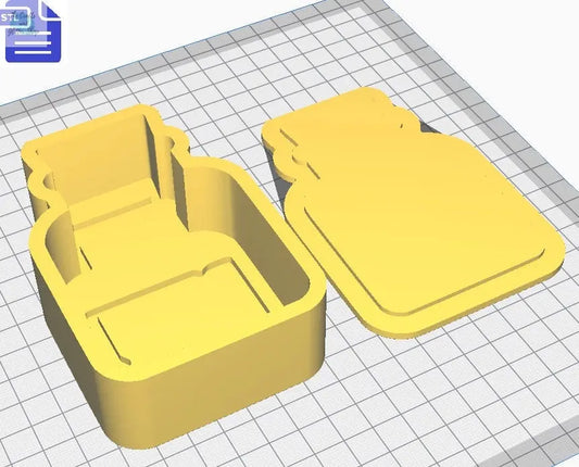 Potion Bath Bomb Mold STL File - for 3D printing - FILE ONLY - Potion Bottle Bath Bomb Press Mould Shower Steamer