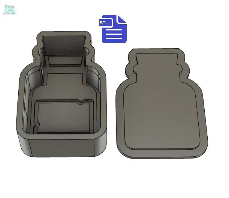 Potion Bath Bomb Mold STL File - for 3D printing - FILE ONLY - Potion Bottle Bath Bomb Press Mould Shower Steamer