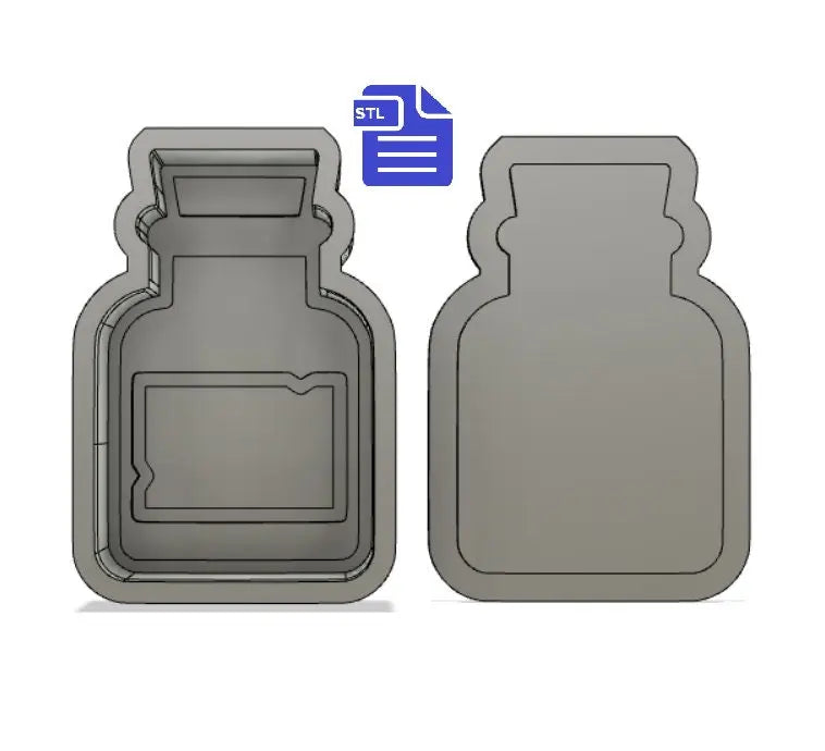 Potion Bath Bomb Mold STL File - for 3D printing - FILE ONLY - Potion Bottle Bath Bomb Press Mould Shower Steamer - The Crafts and Glitter Shop