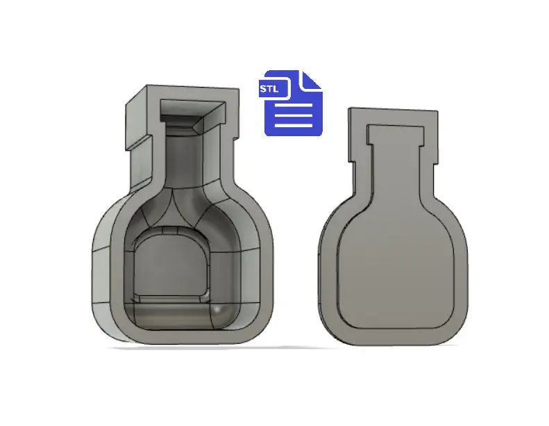 Potion Bath Bomb Mold STL File - for 3D printing - FILE ONLY - Potion Jar Bath Bomb Press Mould Shower Steamer - The Crafts and Glitter Shop