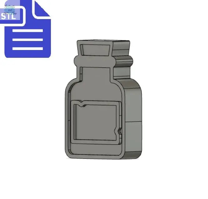 Potion STL File - for 3D printing - FILE ONLY - Deep design ideal to make molds for making bath bombs and soap - The Crafts and Glitter Shop