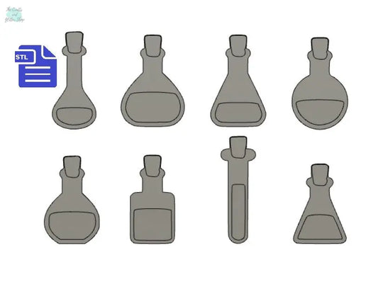 Potions STL File - for 3D printing - FILE ONLY - The Crafts and Glitter Shop