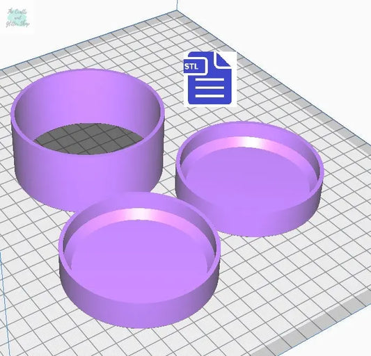 Puck Bath Bomb Mold STL File - for 3D printing - FILE ONLY - 3 sizes included - Bath Bomb Hand Press Mould - Shower Steamer Mold - The Crafts and Glitter Shop
