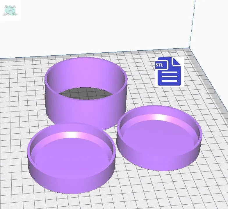 Puck Bath Bomb Mold STL File - for 3D printing - FILE ONLY - 3 sizes included - Bath Bomb Hand Press Mould - Shower Steamer Mold - The Crafts and Glitter Shop