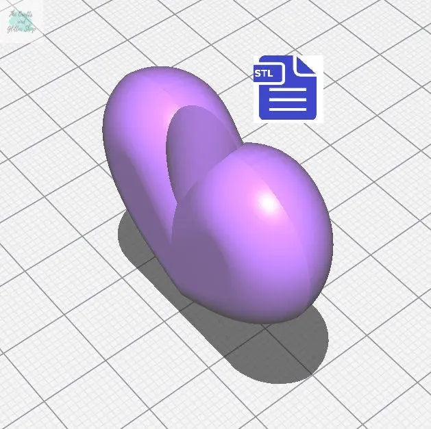 Puffy Heart Straw Topper STL File - for 3D printing - FILE ONLY - Instant Digital Download