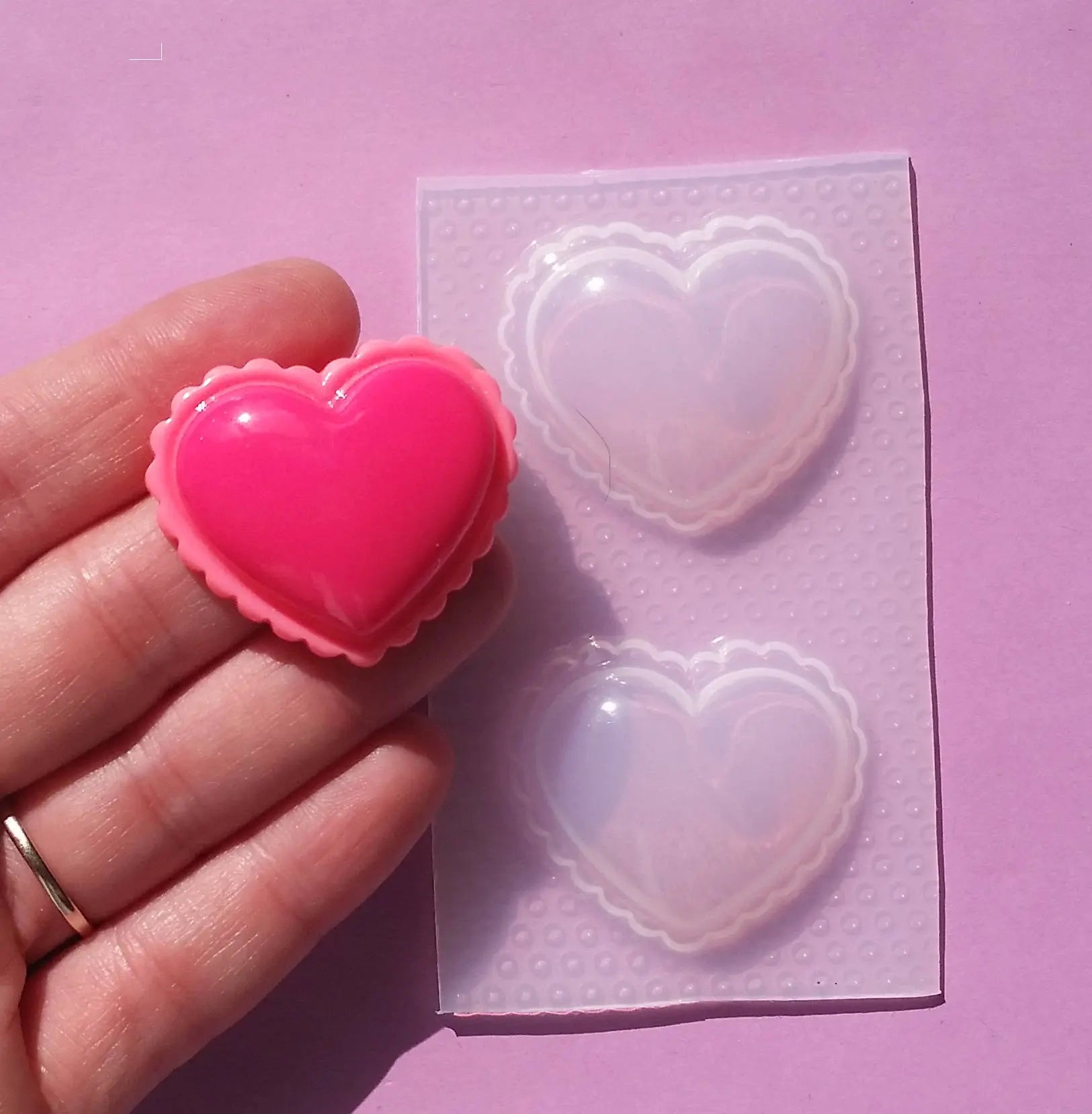 Puffy Hearts Plastic Mold