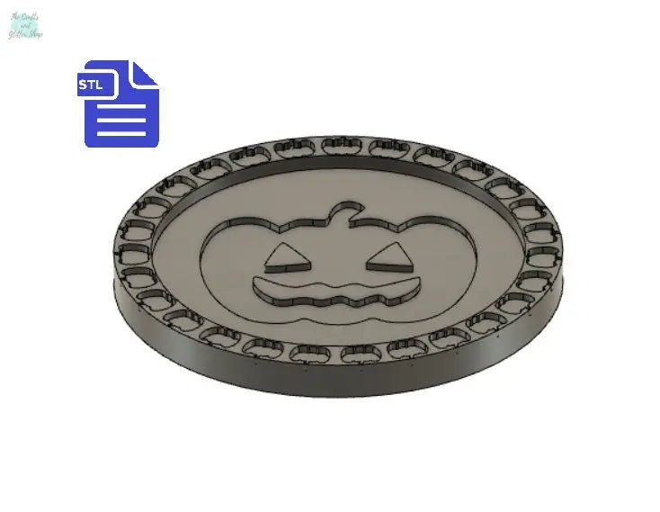 Pumpkin Coaster STL File - for 3D printing - FILE ONLY - Halloween - The Crafts and Glitter Shop