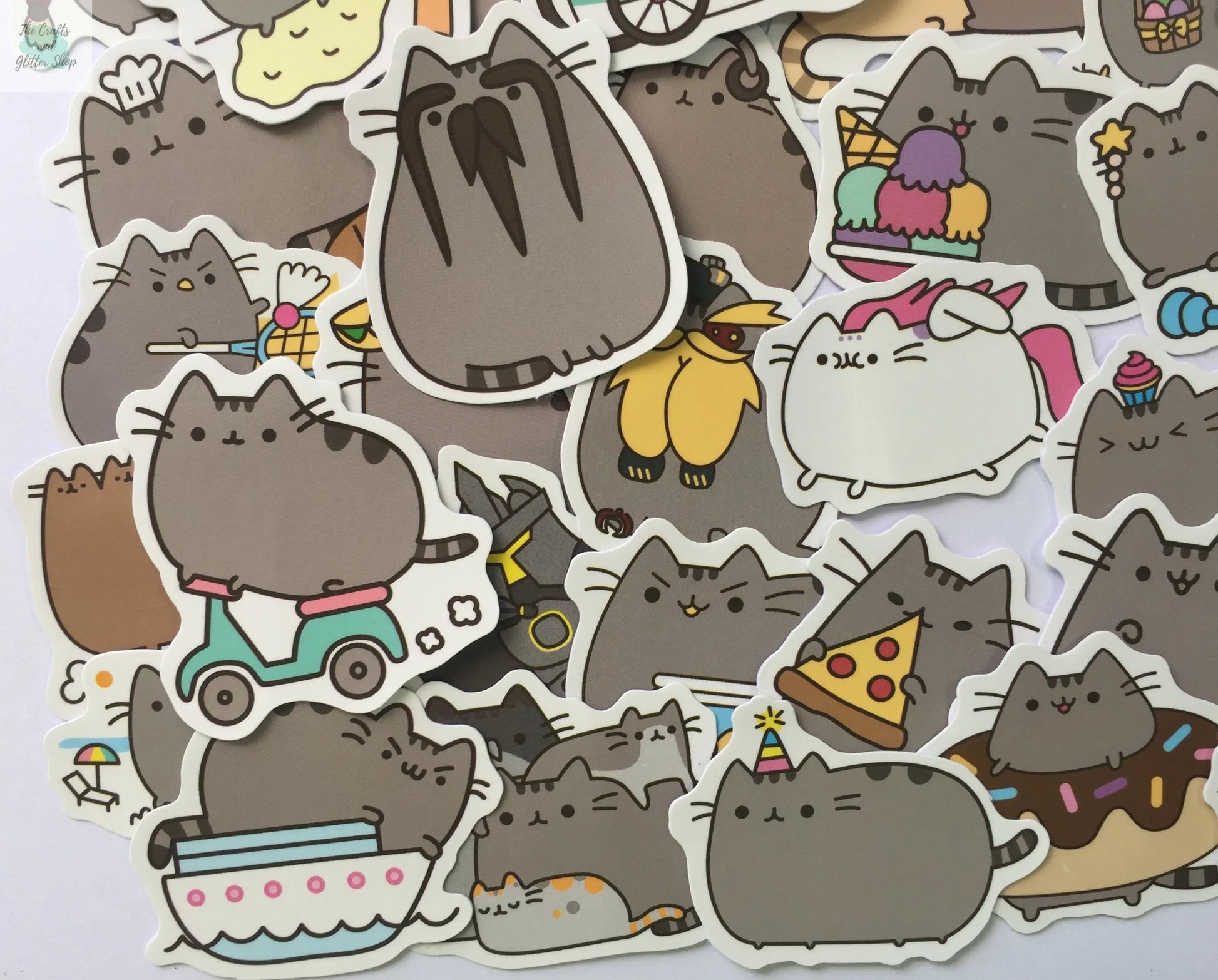 Pusheen Stickers - 50 pcs The Crafts and Glitter Shop