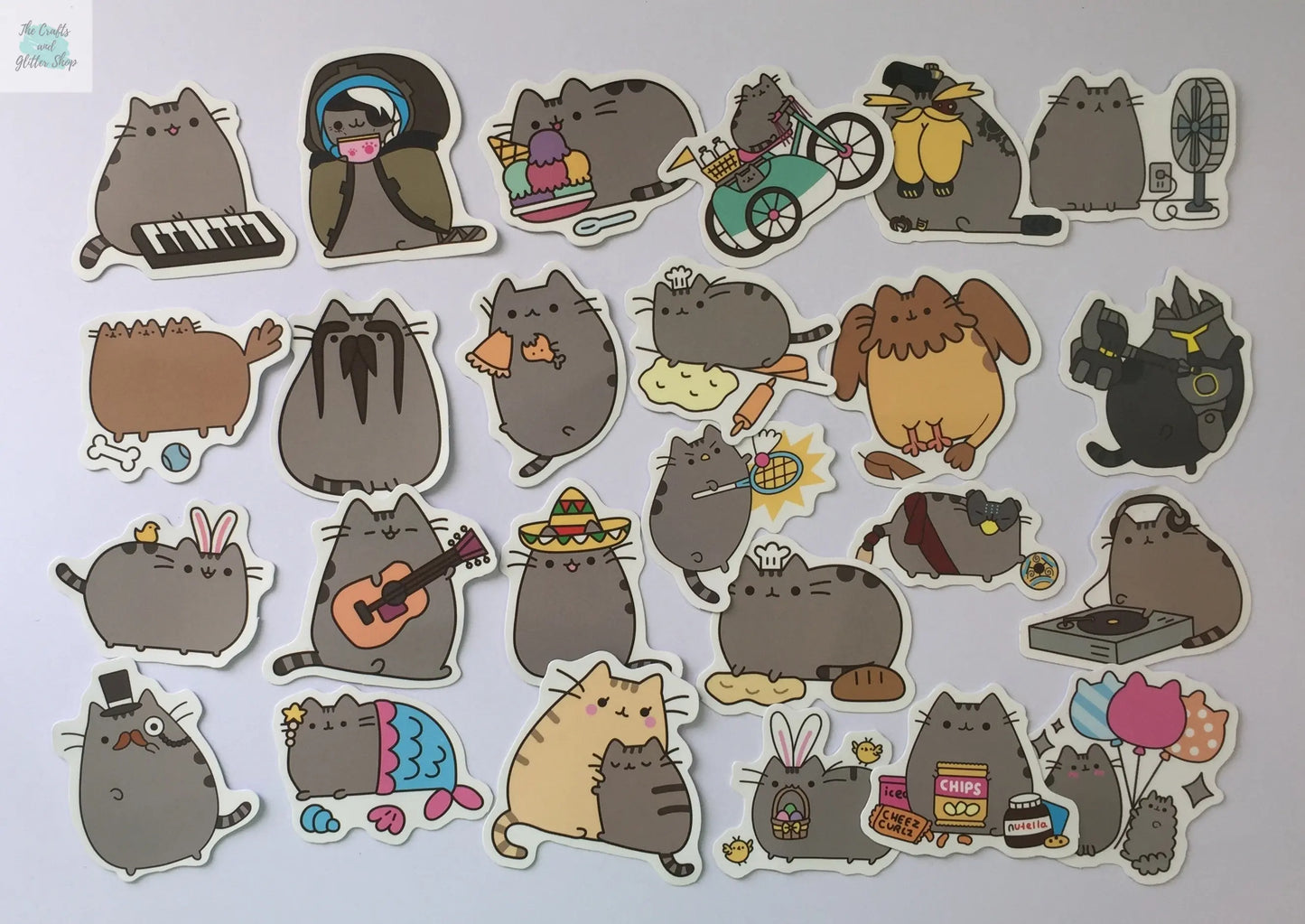 Pusheen Stickers - 50 pcs The Crafts and Glitter Shop