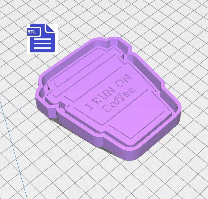 Quirky Coffee Cups Silicone Mold Housing STL File - for 3D printing - FILE ONLY - with tray to make your own silicone molds - The Crafts and Glitter Shop