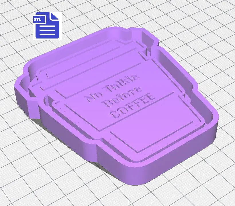 Quirky Coffee Cups Silicone Mold Housing STL File - for 3D printing - FILE ONLY - with tray to make your own silicone molds - The Crafts and Glitter Shop