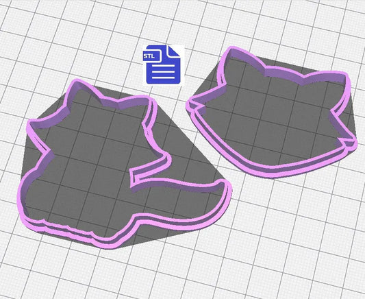 Raccoon Cookie Cutter STL File - for 3D printing - FILE ONLY - Digital Download - The Crafts and Glitter Shop