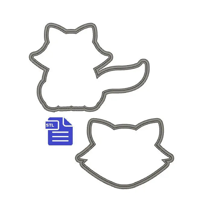 Raccoon Cookie Cutter STL File - for 3D printing - FILE ONLY - Digital Download - The Crafts and Glitter Shop