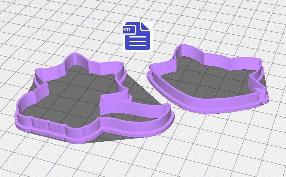 Raccoon Cookie Cutter STL File - for 3D printing - FILE ONLY - Digital Download - The Crafts and Glitter Shop