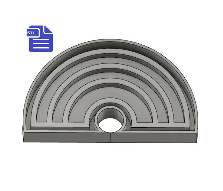 Rainbow Silicone Mold Tray STL File - for 3D printing - FILE ONLY - to make silicone molds - diy freshies mold