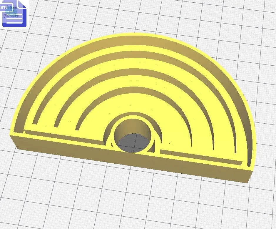 Rainbow Silicone Mold Tray STL File - for 3D printing - FILE ONLY - to make silicone molds - diy freshies mold