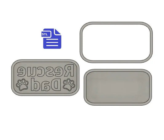 Rescue Dad Bath Bomb Mold STL File - for 3D printing - FILE ONLY - 3 part Hand Press Bath Bomb Mould - Animal Lover - The Crafts and Glitter Shop