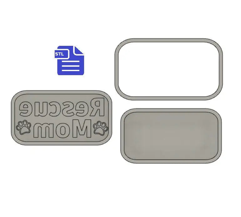 Rescue Mom Bath Bomb Mold STL File - for 3D printing - FILE ONLY - 3 piece Hand Press Bath Bomb Mould - The Crafts and Glitter Shop