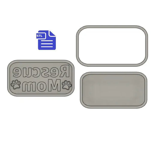 Rescue Mom Bath Bomb Mold STL File - for 3D printing - FILE ONLY - 3 piece Hand Press Bath Bomb Mould - The Crafts and Glitter Shop