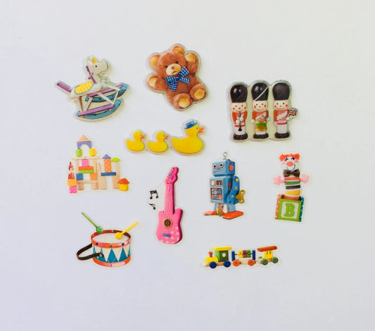 Retro Toys Sticker Flakes - 70 pcs The Crafts and Glitter Shop