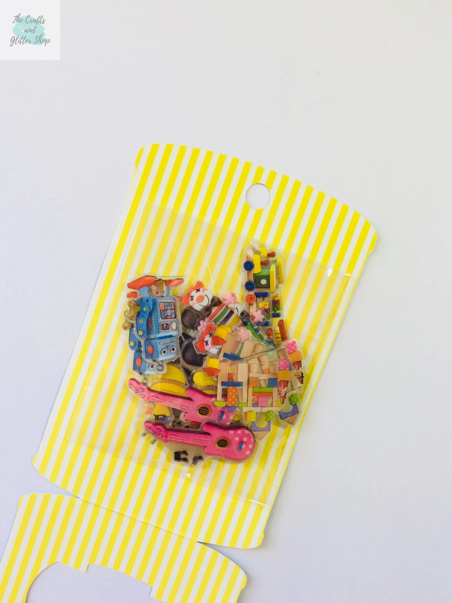 Retro Toys Sticker Flakes - 70 pcs The Crafts and Glitter Shop