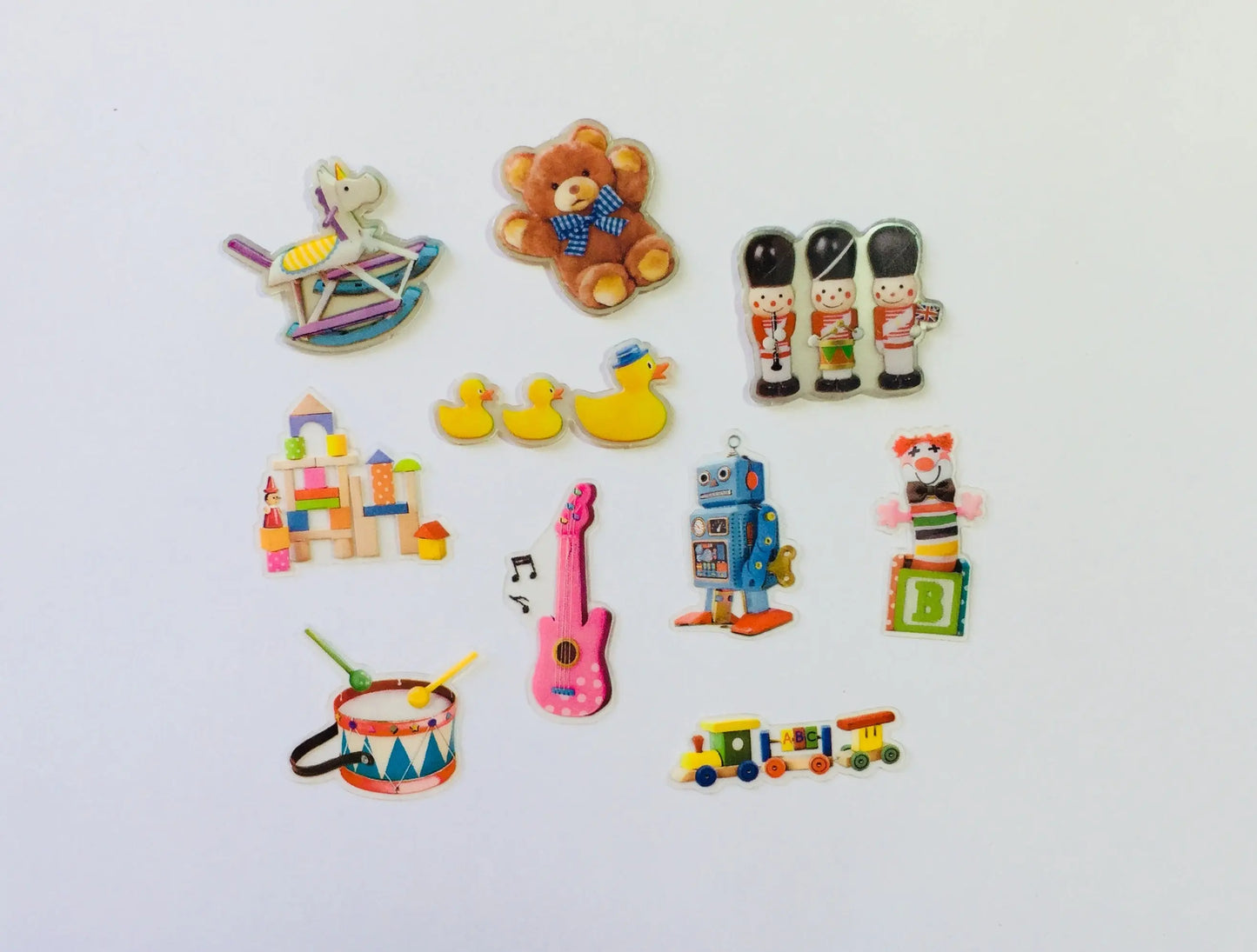 Retro Toys Sticker Flakes - 70 pcs The Crafts and Glitter Shop