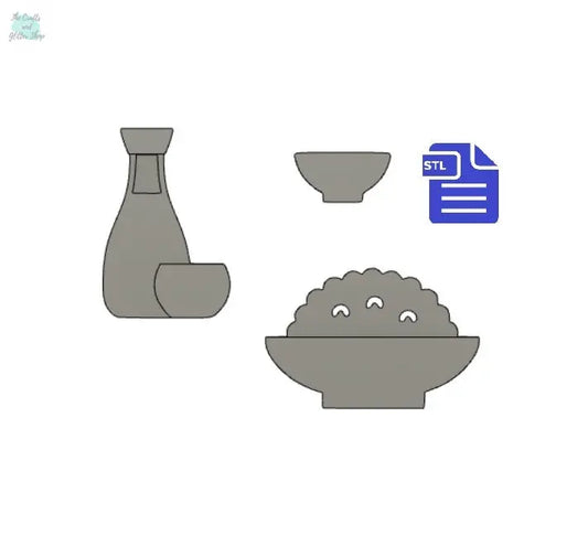 Rice Bowl STL File - for 3D printing - FILE ONLY - The Crafts and Glitter Shop