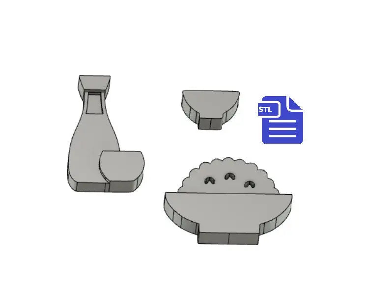 Rice Bowl STL File - for 3D printing - FILE ONLY - The Crafts and Glitter Shop