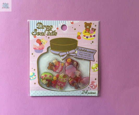 Rilakkuma Crystal Stickers - 24 pieces - Choose from 2 designs The Crafts and Glitter Shop