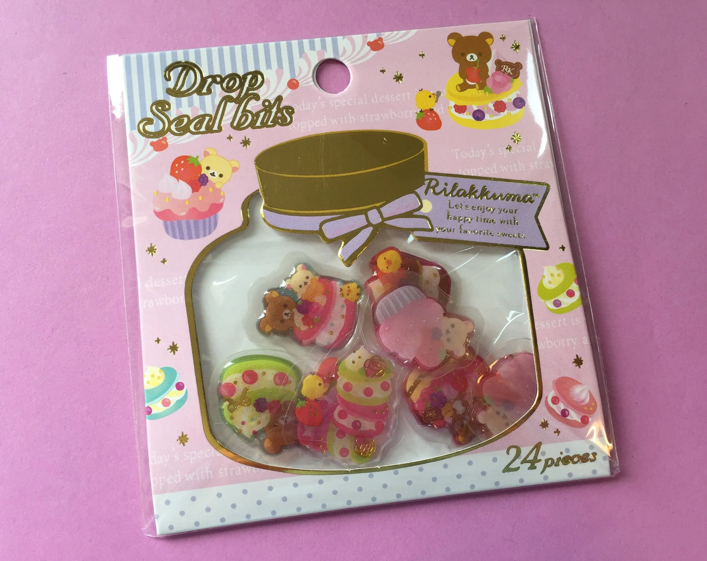 Rilakkuma Crystal Stickers - 24 pieces - Choose from 2 designs The Crafts and Glitter Shop