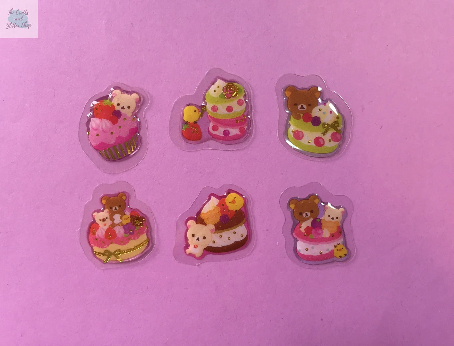 Rilakkuma Crystal Stickers - 24 pieces - Choose from 2 designs The Crafts and Glitter Shop