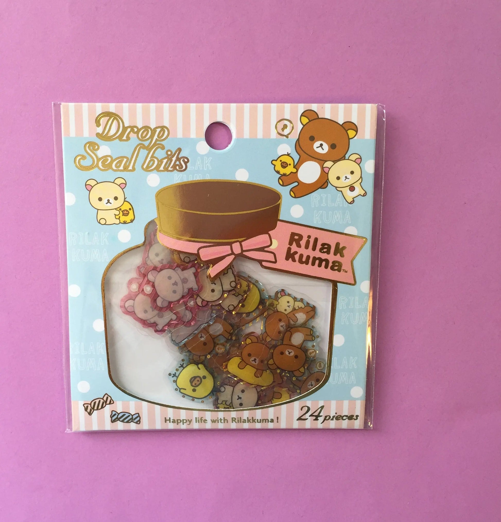 Rilakkuma Crystal Stickers - 24 pieces - Choose from 2 designs The Crafts and Glitter Shop