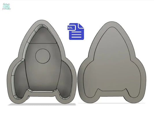 Rocket Bath Bomb Mold STL File - for 3D printing - FILE ONLY - Rocket Bath Bomb Press Shower Steamer - The Crafts and Glitter Shop