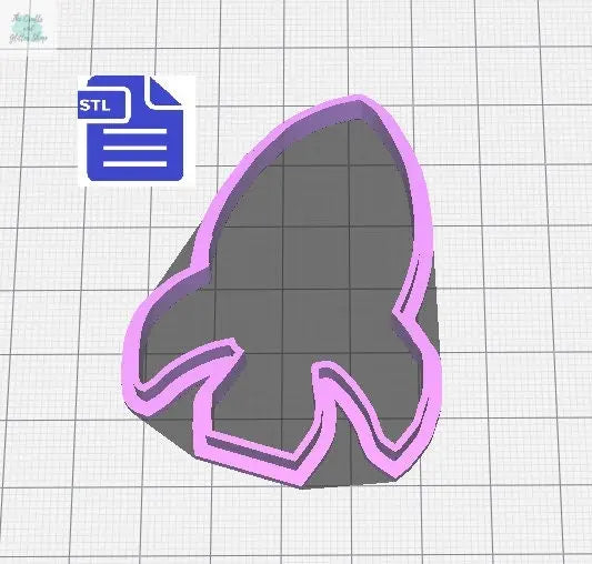 Rocket ship Cookie Cutter STL File - for 3D printing - FILE ONLY - Digital Download - The Crafts and Glitter Shop